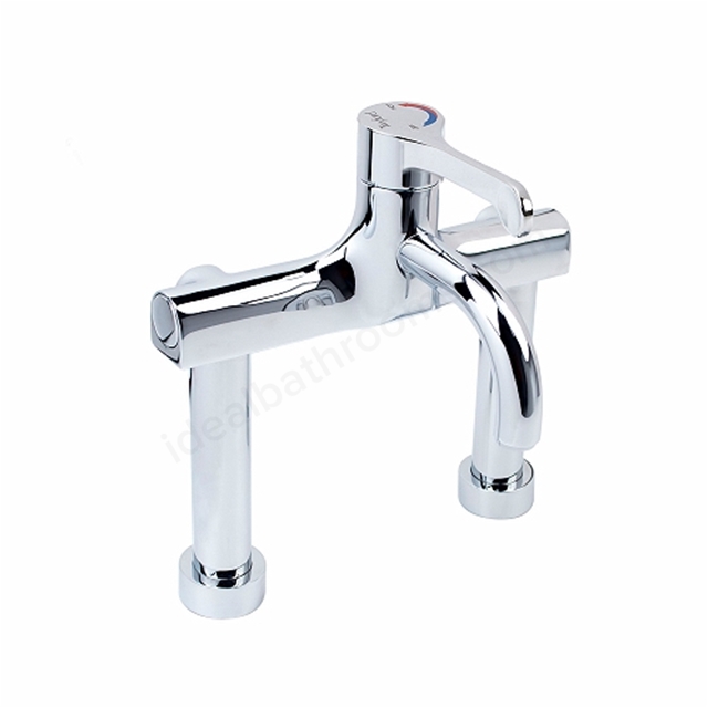 Twyford Sola thermostatic surgeons mixer lever tap; deck mounted; detachable spout 