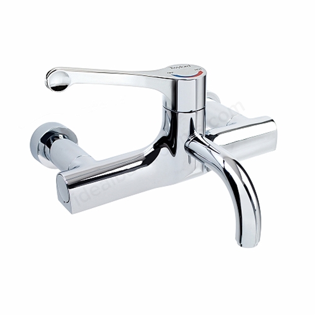 Twyford Sola thermostatic surgeons mixer lever tap; wall mounted; fixed spout 