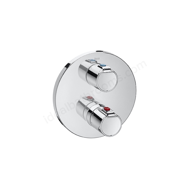 Roca V2-T Built-in Thermostaic Bath Shower Mixer - Chrome