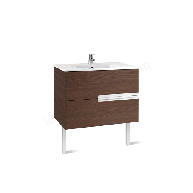 Roca Victoria-N 2 Drawer; 1000mm Wide Washbasin Unit - Wenge
