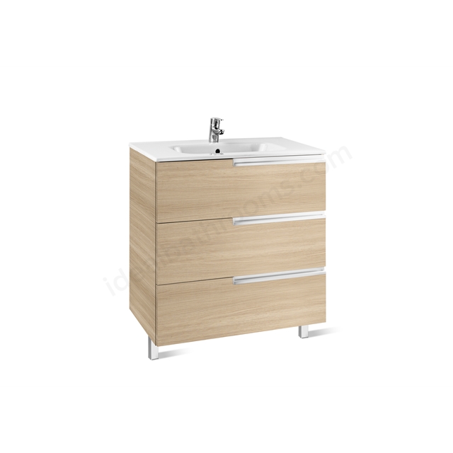 Roca Victoria-N 3 Door; 1000mm Wide Washbasin Unit - Oak