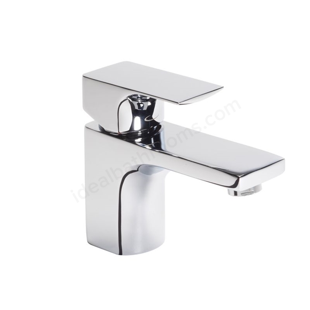 Tavistock Siren Mini; Deck Mounted; 1 Tap Hole Basin Mixer with Click Waste - Chrome