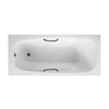 Roca Carla Rectangular Steel Bath With Anti-Slip & Gripholes; 1700mm x 700mm; 0 Tap Hole - White