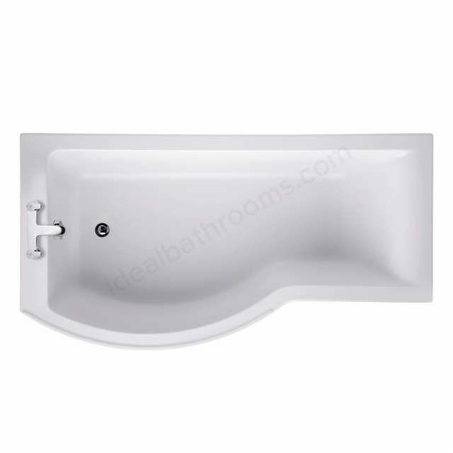 Ideal Standard Concept 1700x700mm Idealform Plus+ Square Shower Bath; Left Hand - White