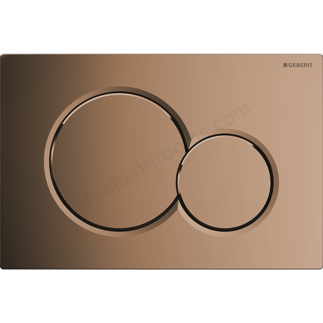 Geberit Sigma01 Dual Flush Plate - Fine Brass