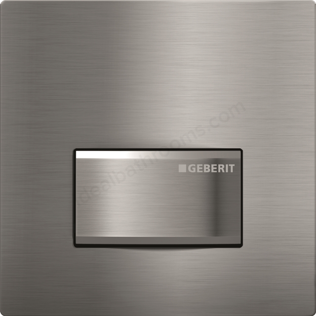 Geberit  Urinal flush control with pneumatic flush actuation, flush plate type 50: brushed chrome