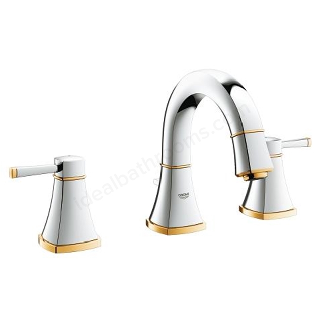 Grohe Grandera 2 Handle; 3 Tap Hole Basin Mixer with Low Spout