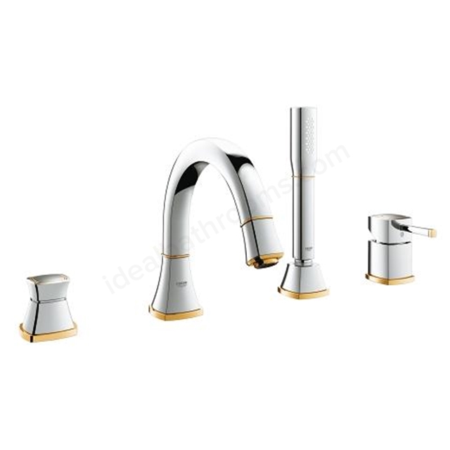 Grohe Grandera 4 Handle Bath Combination - Chrome/Gold