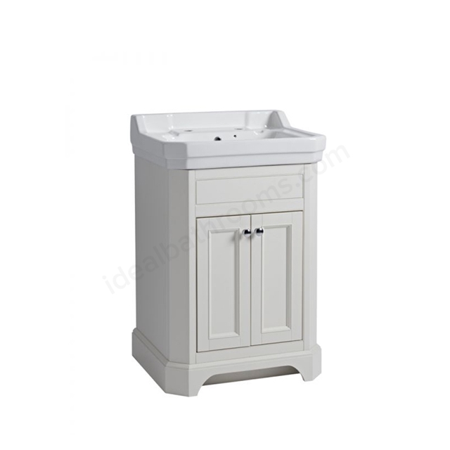 Tavistock Vitoria 590mm Freestanding Vanity Unit; 2 Door - Linen White