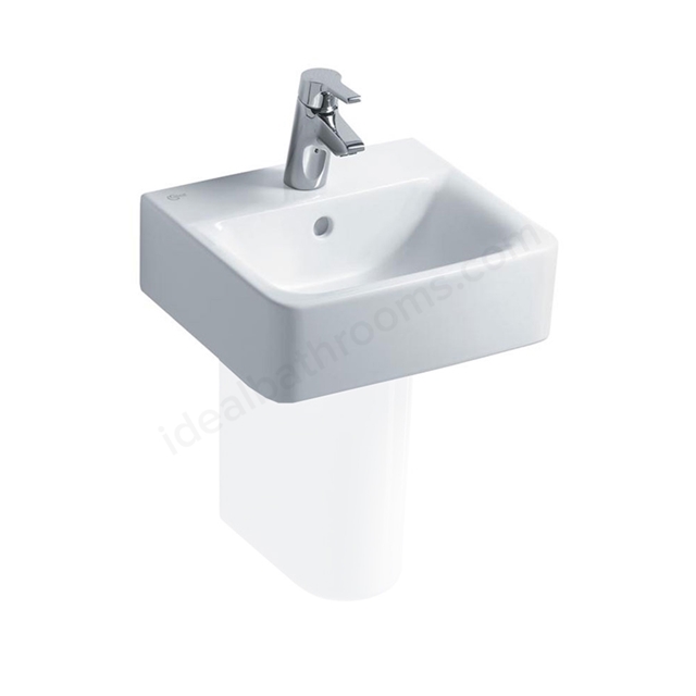 Ideal Standard Concept Cube 400mm Cloakroom Basin; 1 Tap Hole - White
