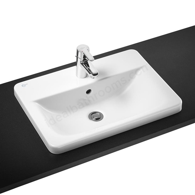 Ideal Standard Concept Cube 580mm Countertop Basin; 1 Tap Hole - White