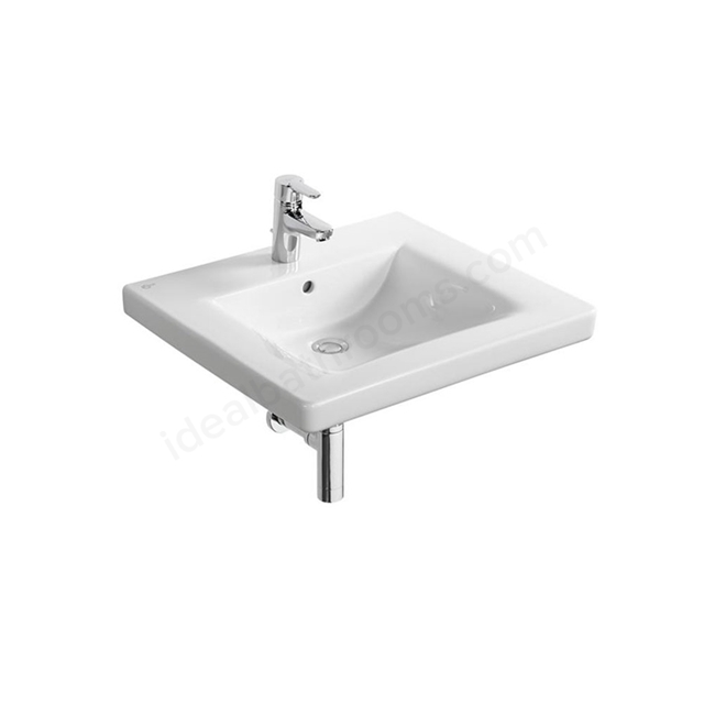 Ideal Standard Concept Freedom 600mm Wall Hung Basin; 1 Tap Hole - White