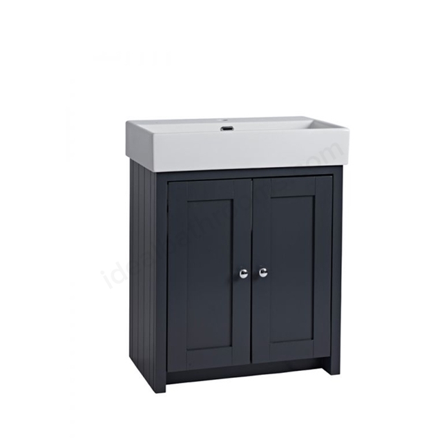 Tavistock Lansdown 700mm Freestanding Vanity Unit; 2 Doors - Matt Dark Grey