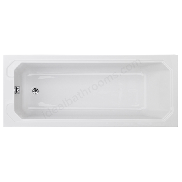 Bayswater Bathurst 1700mm x 700mm Single Ended Acrylic Bath; 0 Tap Holes - White