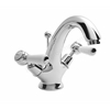 Bayswater Lever; Deck Mounted; 1 Tap Hole Domed Basin Tap - Chrome & White