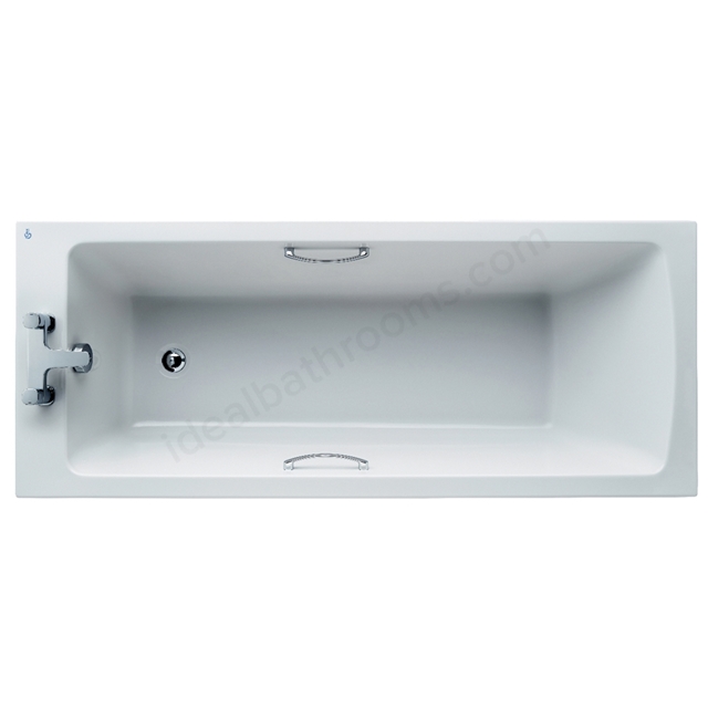 Ideal Standard Tempo White Arc 1700x700mm Rectangular Water Saving Bath; With Grips