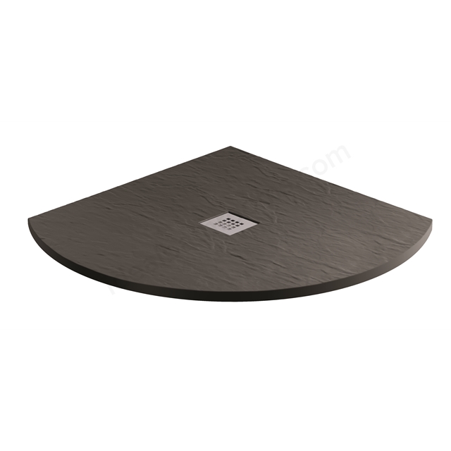 MX Trays Minerals 800mm x 800mm Jet Black Minerals Quadrant Shower Tray