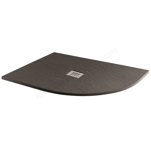 MX Trays Minerals 800mm x 800mm Jet Black Minerals Quadrant Shower Tray
