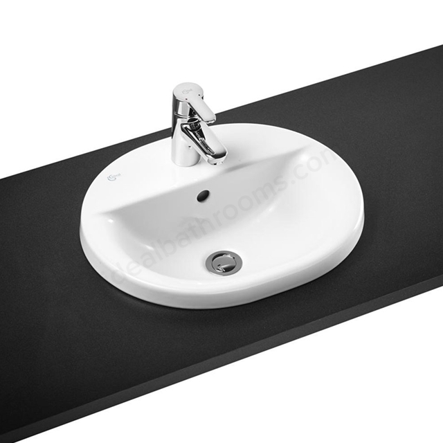 Ideal Standard Concept 490mm Countertop Basin; 1 Tap Hole - White