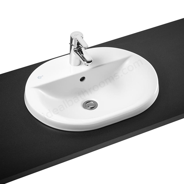 Ideal Standard Concept 560mm Countertop Basin; 1 Tap Hole - White