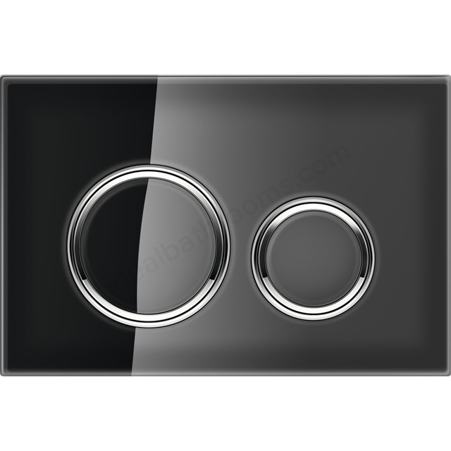 Geberit Sigma21 Dual Flush Plate - Black & Chrome