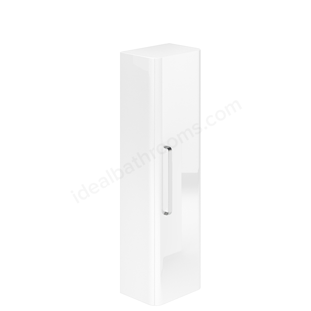 Essential VERMONT Wall Hung Column Unit; 1 Door; 350mm Wide; White