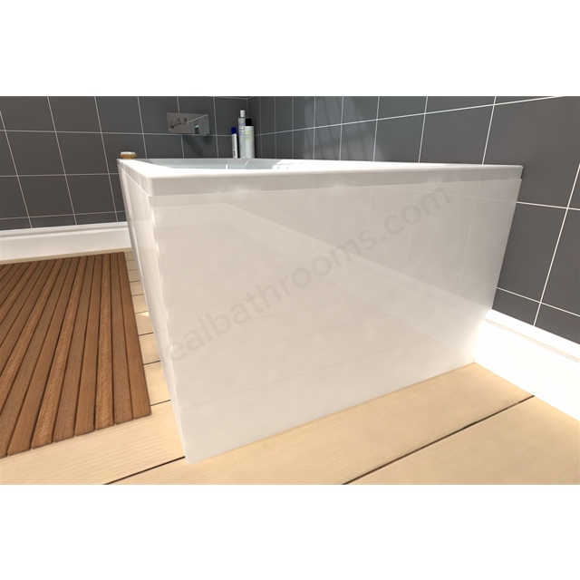 Essential Vermont MDF 750mm End Bath Panel - White
