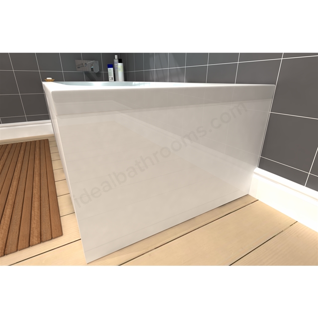 Essential VERMONT MDF End Bath Panel; 800mm Wide; White