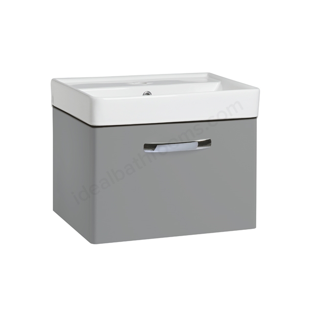 Tavistock Compass 500mm Wall Mounted Vanity Unit; 2 Doors - Light Grey