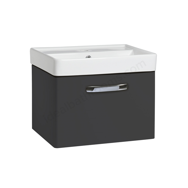 Tavistock Compass 500mm Wall Mounted Vanity Unit; 2 Doors - Gloss Clay