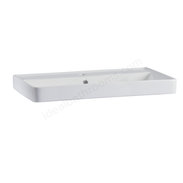 Tavistock Compass 800mm Countertop Basin; 1 Tap Hole - White