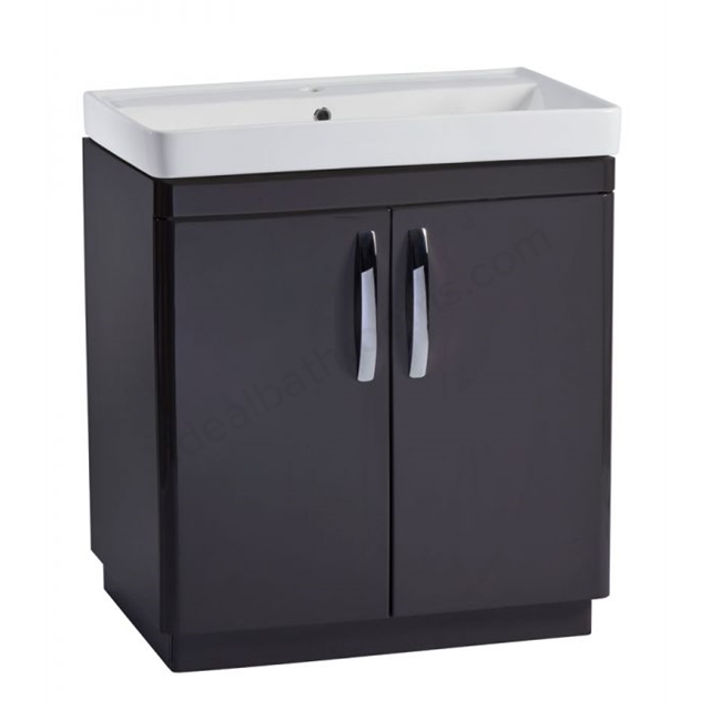 Tavistock Compass 800mm Vanity Unit; 2 Doors - Gloss Clay