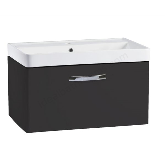 Tavistock Compass 800mm Wall Mounted Vanity Unit; 2 Doors - Gloss Clay