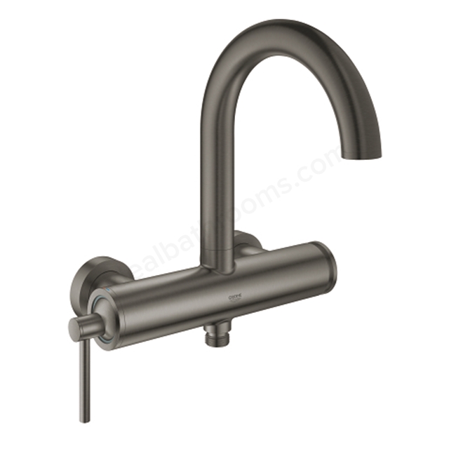 Grohe Atrio Single Lever Bath Shower Mixer Tap - Brushed Hard Graphite