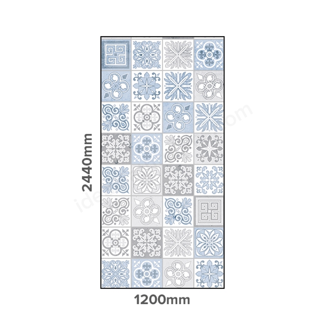 Showerwall Acrylic Victorian Blue 2440X1220Mm Wall Panel SCA06
