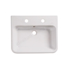 Tavistock Lansdown 570mm Countertop Basin; 2 Tap Holes - White