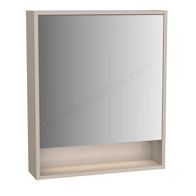 VitrA Integra Mirror Cabinet 60cm; Left; Grey Elm & Gritstone