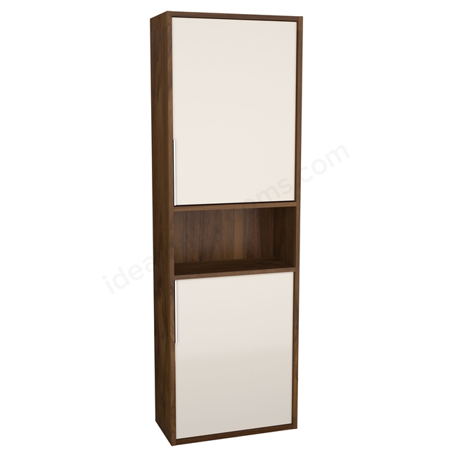 Vitra Integra Narrow Tall Unit 50 Cm Cashmere & Narrowk Walnut Left