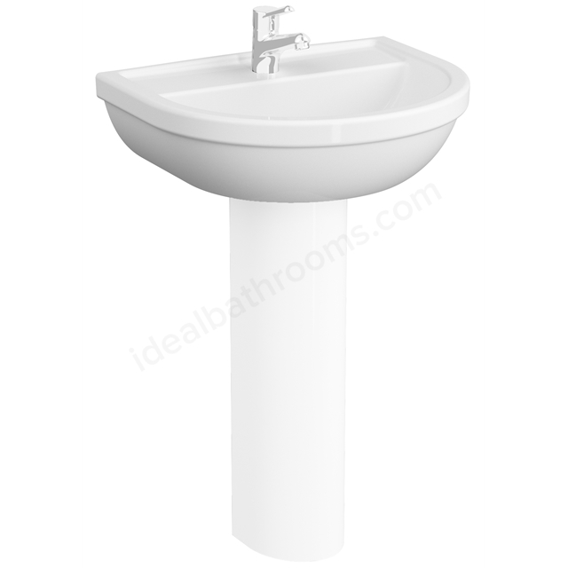 VitrA Milton 450mm Washbasin 2 Tap Holes
