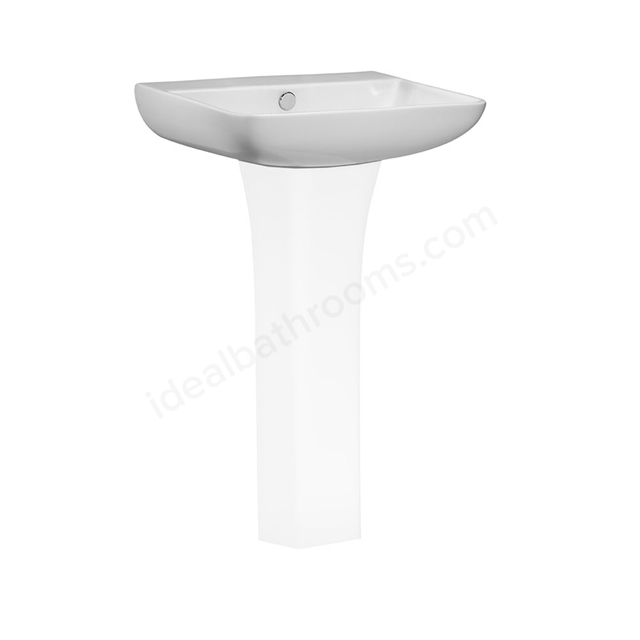 Tavistock Structure 550mm Pedestal Basin; 1 Tap Hole - White