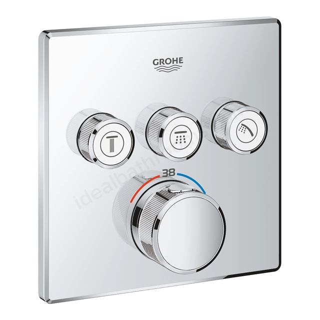 Grohtherm SmartControl Thermostat for concealed installation with 3 valves