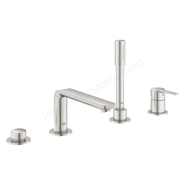 Grohe Lineare 4 Tap Hole Single Lever Bath Combination - Supersteel