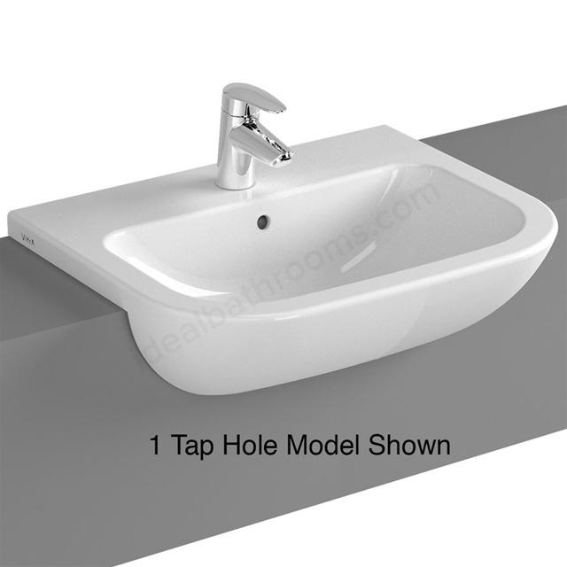 Vitra S20 550mm Washbasin 2 Tap Holes