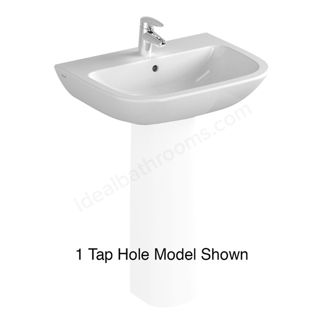 Vitra S20 600mm Washbasin 2 Tap Holes