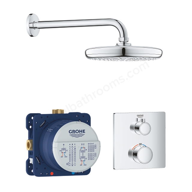 Grohe Grohtherm sq bundle; 2-way; headshower