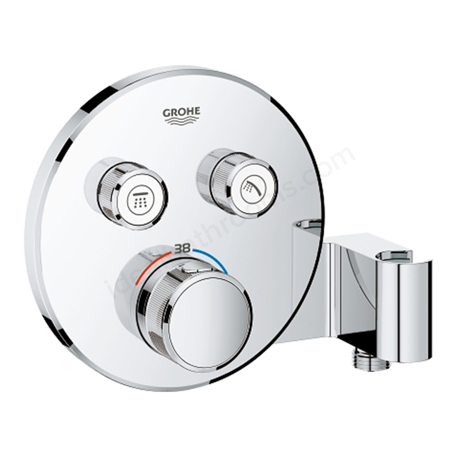 Grohe Grohtherm SmartControl Thermostat for concealed installation with 2 valves and integrated shower holder