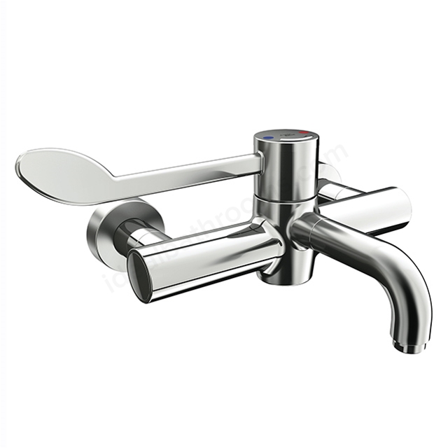 Armitage Shanks Markwik 21+ panel mounted thermostatic basin mixer; single sequential lever; demountable with removable spout