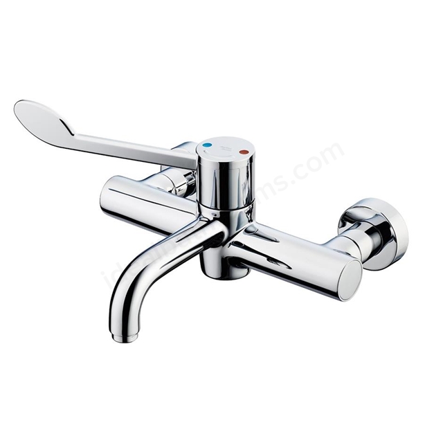 Armitage Shanks Markwik 21+ panel mounted thermostatic basin mixer; single sequential lever; demountable with fixed spout