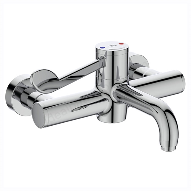 Armitage Shanks Markwik 21+ panel mounted thermostatic basin mixer; single sequential lever; demountable with fixed spout