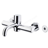 Armitage Shanks Markwik 21+ panel mounted thermostatic basin mixer; time flow sensor; demountable with fixed spout